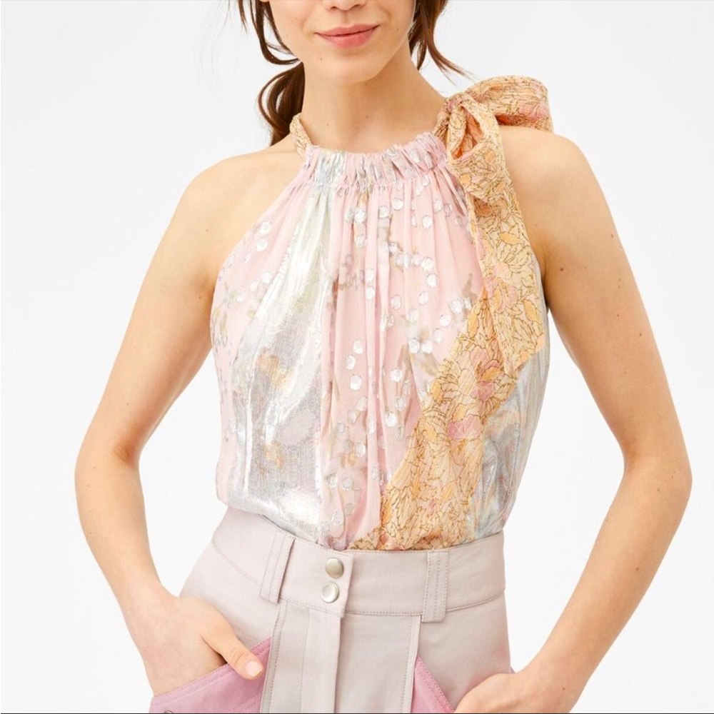 Rebecca Taylor Silk Floral Pattern Blouse